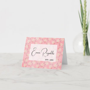 Beileid für Rosa und Weiße Flora (Rosa und Weiß) V Karte