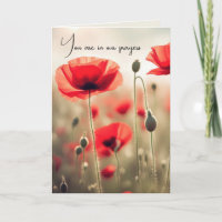 Beileid für Rote Mohnblumen