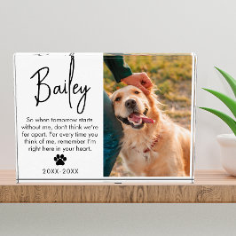 Beileid-Geschenk für Katzen oder Hunde Fotoblock