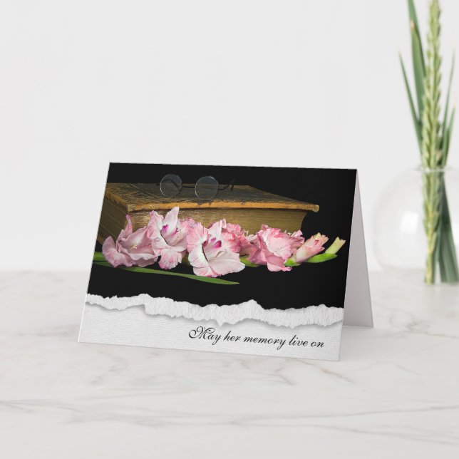 Beileid Gladiolus über die Alte Bibel Karte (Vorderseite)