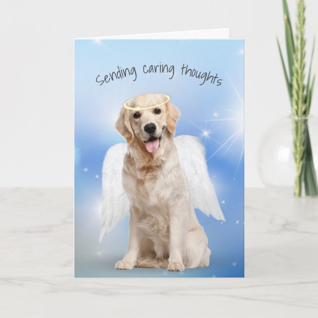 Beileid Golden Retriever Loss Karte (Vorderseite)