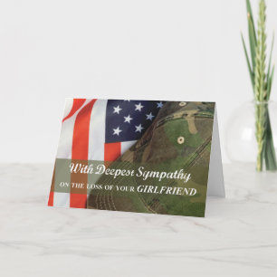 Beileid-Hutflagge für Soldaten der Girlfriend Army Karte