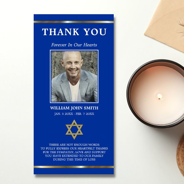 Beileid Jewish Star David DANK YOU | FOTO Dankeskarte (Von Creator hochgeladen)