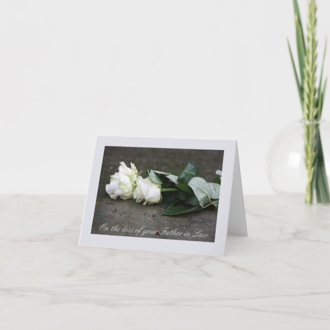 Beileid-Karte des Vaters in Law Loss Rose Karte (Vorderseite)
