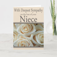 Beileid-Karte für die Niece-Loss-Rose