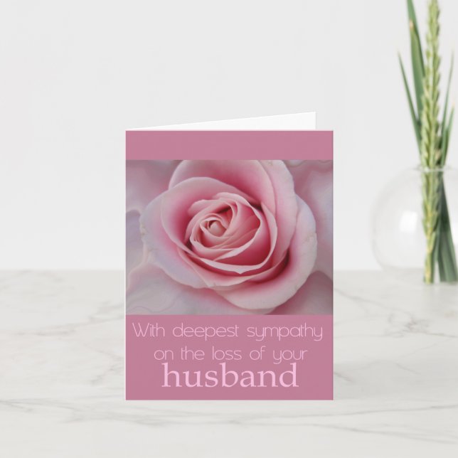 Beileid-Karte für die Rose von Bandverlusten Karte (Vorderseite)