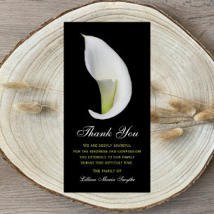 Beileid Memorial Danke Foto Card - Lily