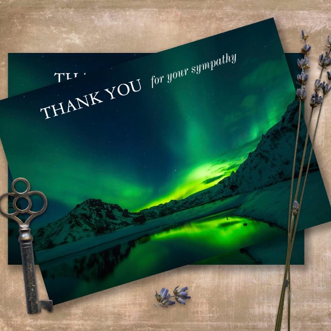 Beileid Memorial Nature Beerdigung Danke Karte (Sympathy Photo Celebration of Life, In Loving Memory, Forever in our Hearts Funeral thank you cards)