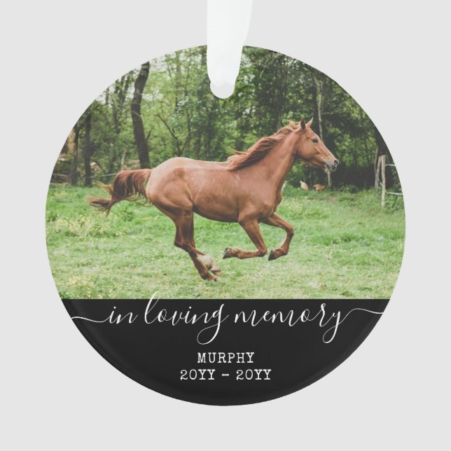 Beileid Memorial Personalisiert Foto Memory Ornament (Vorderseite)