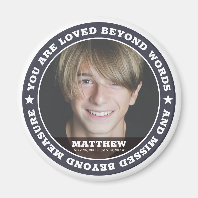 Beileid Modernes, benutzerdefiniertes Foto Magnet (Vorne)