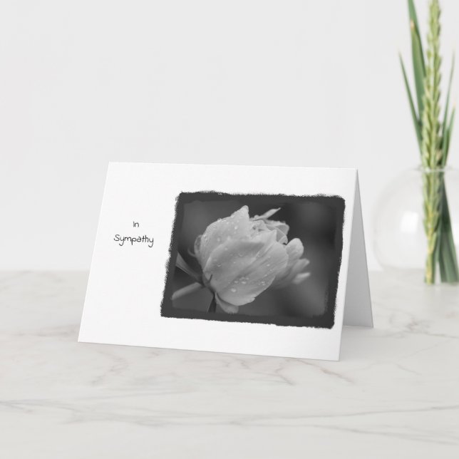 Beileid Peony 1 Card Karte (Vorderseite)