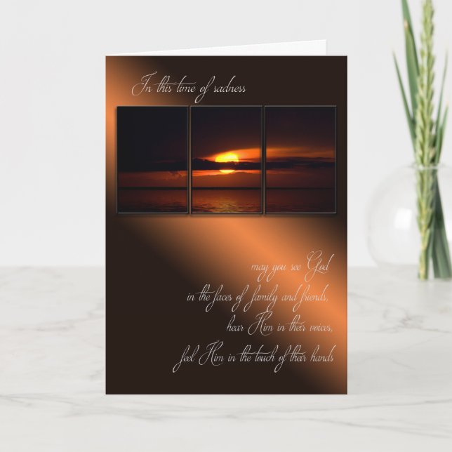 Beileid-Rahmenkarte für Sunset Karte (Vorderseite)
