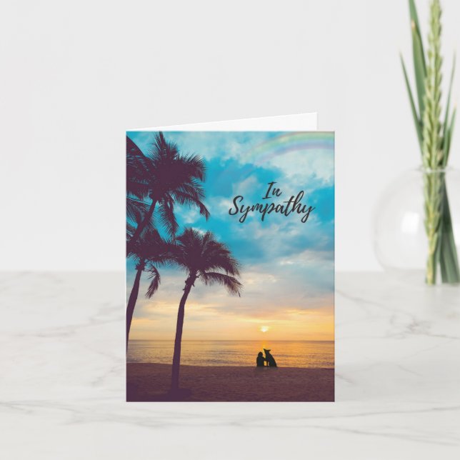 Beileid Rainbow Hund Haustier Beileid Karte (Vorderseite)