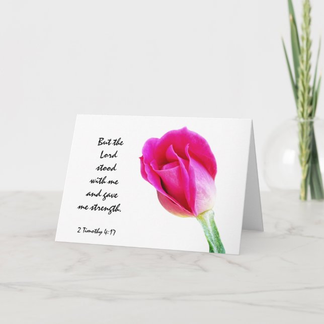 Beileid, Schrift Verse über Gottes Stärke Karte (Vorderseite)