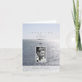 Beileid "Sea and Boat Foto" Vielen Dank Dankeskarte