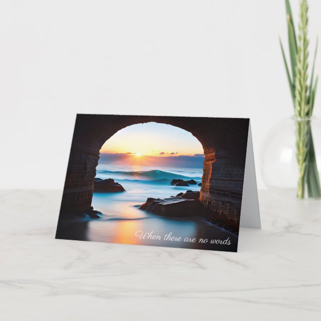 Beileid-Sonnenaufgang mit Brick Arch Karte (Vorderseite)