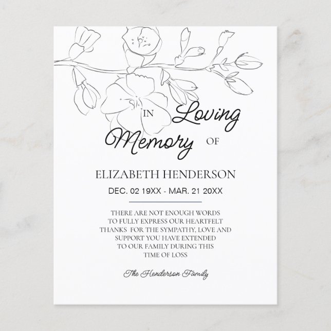 Beileid-Speicher /Vielen Dank. (Vorderseite)