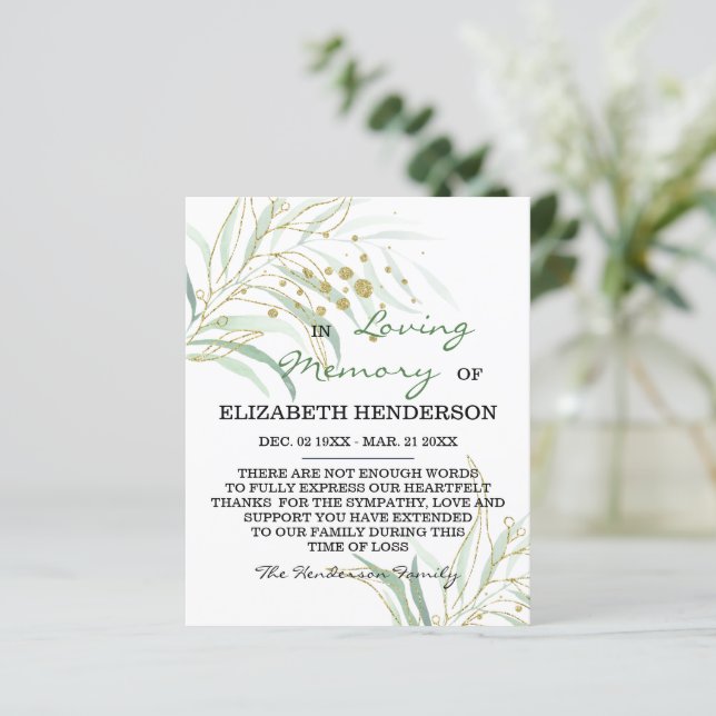 Beileid-Speicher /Vielen Dank. (Stehend Vorderseite)