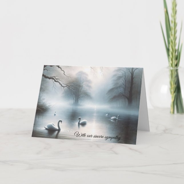 Beileid Swans auf Misti Lake Karte (Vorderseite)