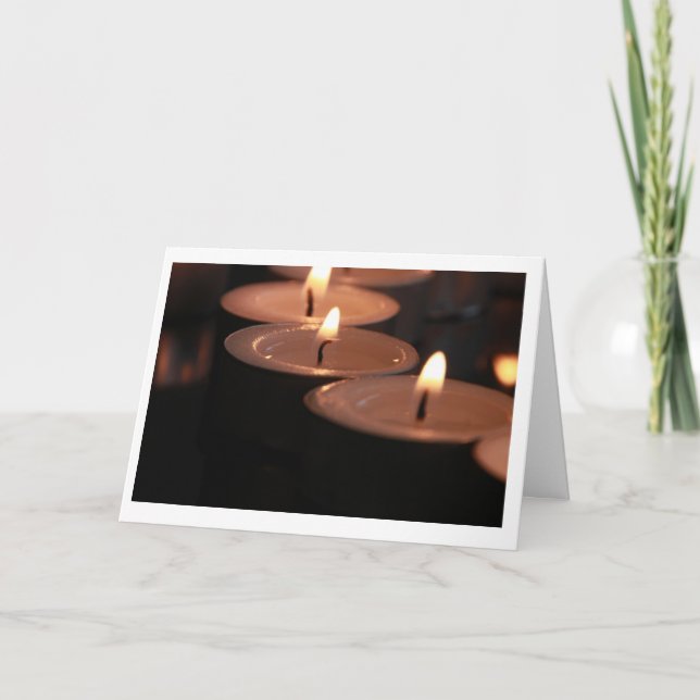 Beileid Tealight Candle Card Karte (Vorderseite)