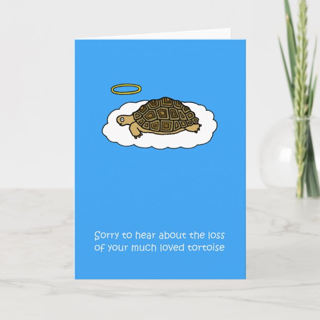 Beileid über Tortoise-Verlust von Haustieren Karte (Vorderseite)