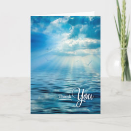 Beileid Vielen Dank Blue Ocean Sunlight and Sea Karte