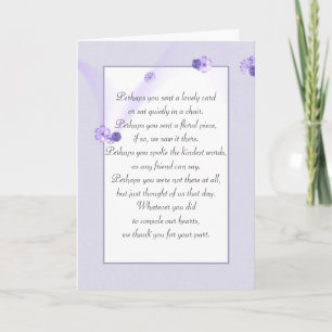 Beileid Vielen Dank, Frau Lavender Border Karte