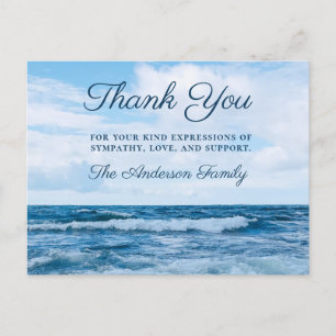 Beileid Vielen Dank Memorial Foto Beach Postcard Postkarte