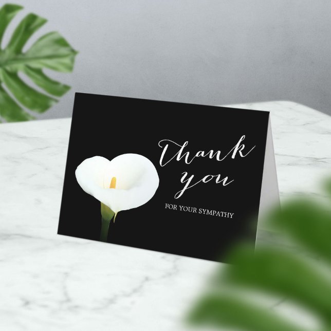 Beileid White Lily Blume Memorial Vielen Dank Dankeskarte (Von Creator hochgeladen)