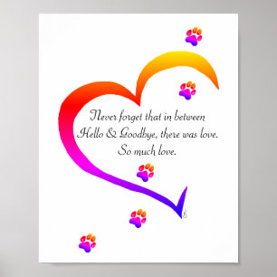 Beileid zum Verlust eines Haustieres Sympathie Pos Poster