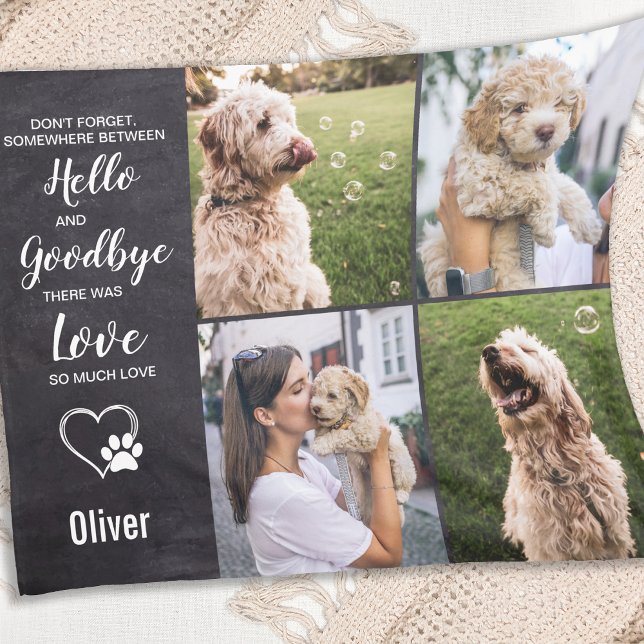 Beileid zur Aufbewahrung von Foto-Collage für Hund Fleecedecke (Von Creator hochgeladen)