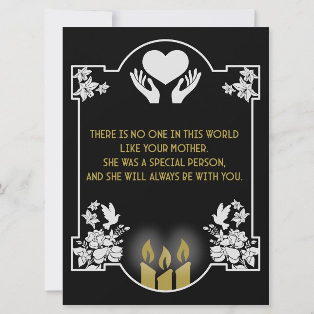 Beileidsbotschaft Mutter (Vorderseite)