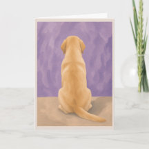 Beileidskarte für den Verlust eines gelben Labrado