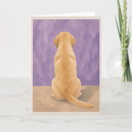 Beileidskarte für den Verlust eines gelben Labrado Karte