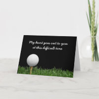 Beileidskarte für Golfer Golf im Loch