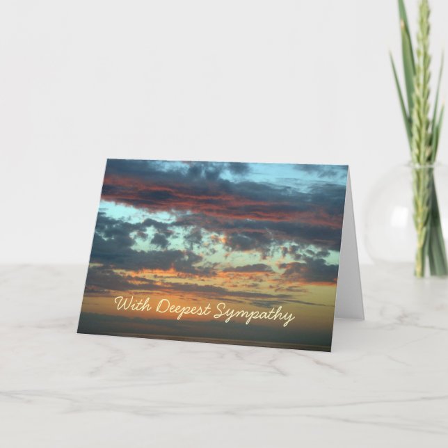 Beileidssonnenuntergangwolken Karte (Vorderseite)