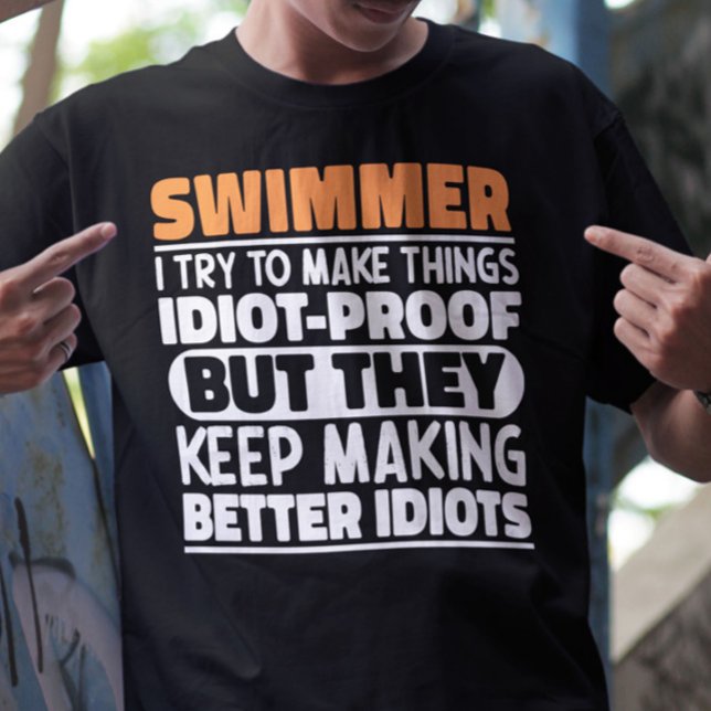Beim Baden versuche ich, Lustige Sprüche Cool zu m T-Shirt (Von Creator hochgeladen)