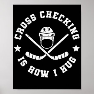 Beim Cross-Check des Eishockys umarmt ich das Spie Poster