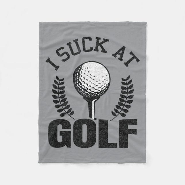 Beim Golf scheitern Lustiges Golf Golfspieler Sark Fleecedecke (Vorderseite)