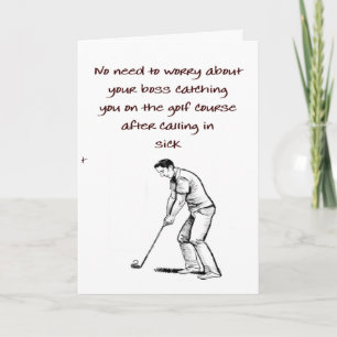 Beim Golfen erwischt Karte