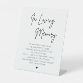 Beim Love Memory Pedestal-Zeichen Sockelschild