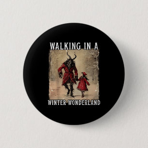 Beim Spaziergang in einem winterlichen Wunderland Button