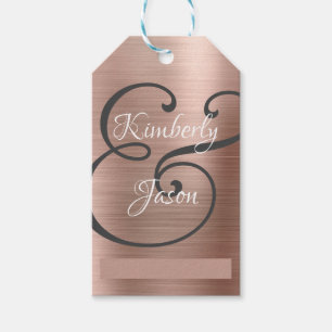 BEIM ZEICHNEN, Wh/Graue, Rose Gold Metal Geschenkanhänger
