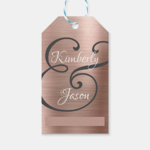 BEIM ZEICHNEN, Wh/Graue, Rose Gold Metal Geschenkanhänger