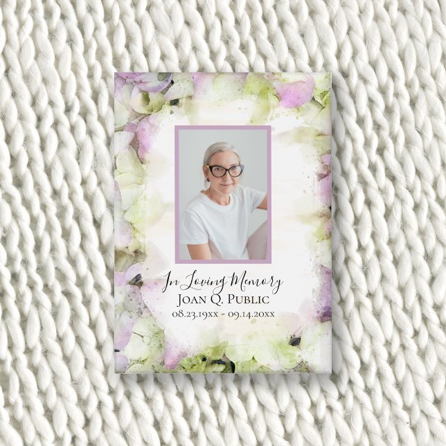 Beinahe Pink Hydrangea Beerdigung Gedenkstätte für Button (Von Creator hochgeladen)