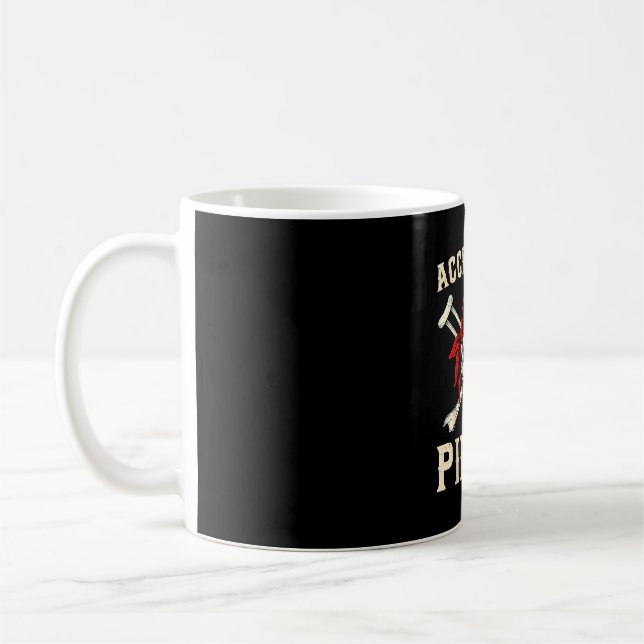 Beinamputierter Behinderter Amputation lustig zufä Kaffeetasse (Links)