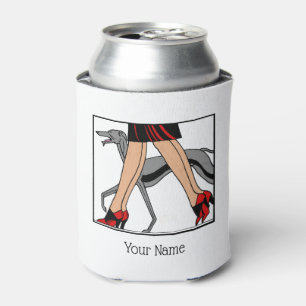 Beine Art Deco Frauen Windhund Whippet Hund R Dosenkühler