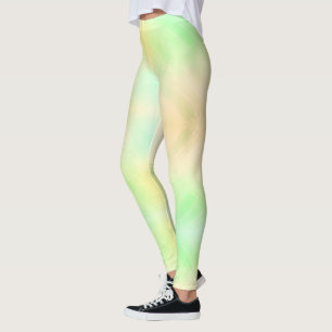 Beine mit pastellfarbenen Leggings