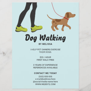 Beine und ein Niedlicher brauner Hund - Hundewande Flyer