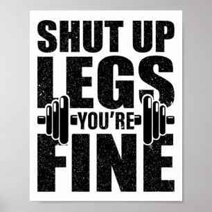 Beine zum Herunterfahren, die Sie gut zur Fitness  Poster